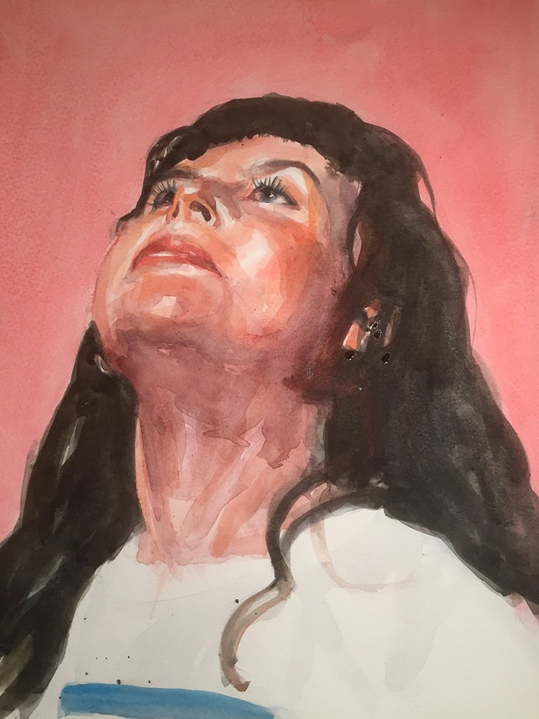 Amy from Raw Umber Studios. Watercolour A3 on paper