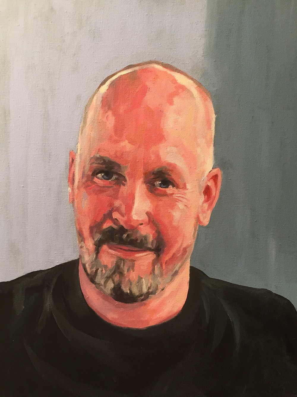 Commissioned Portrait of Ross, Oil on Canvas 16x20" by Jonathan Ing