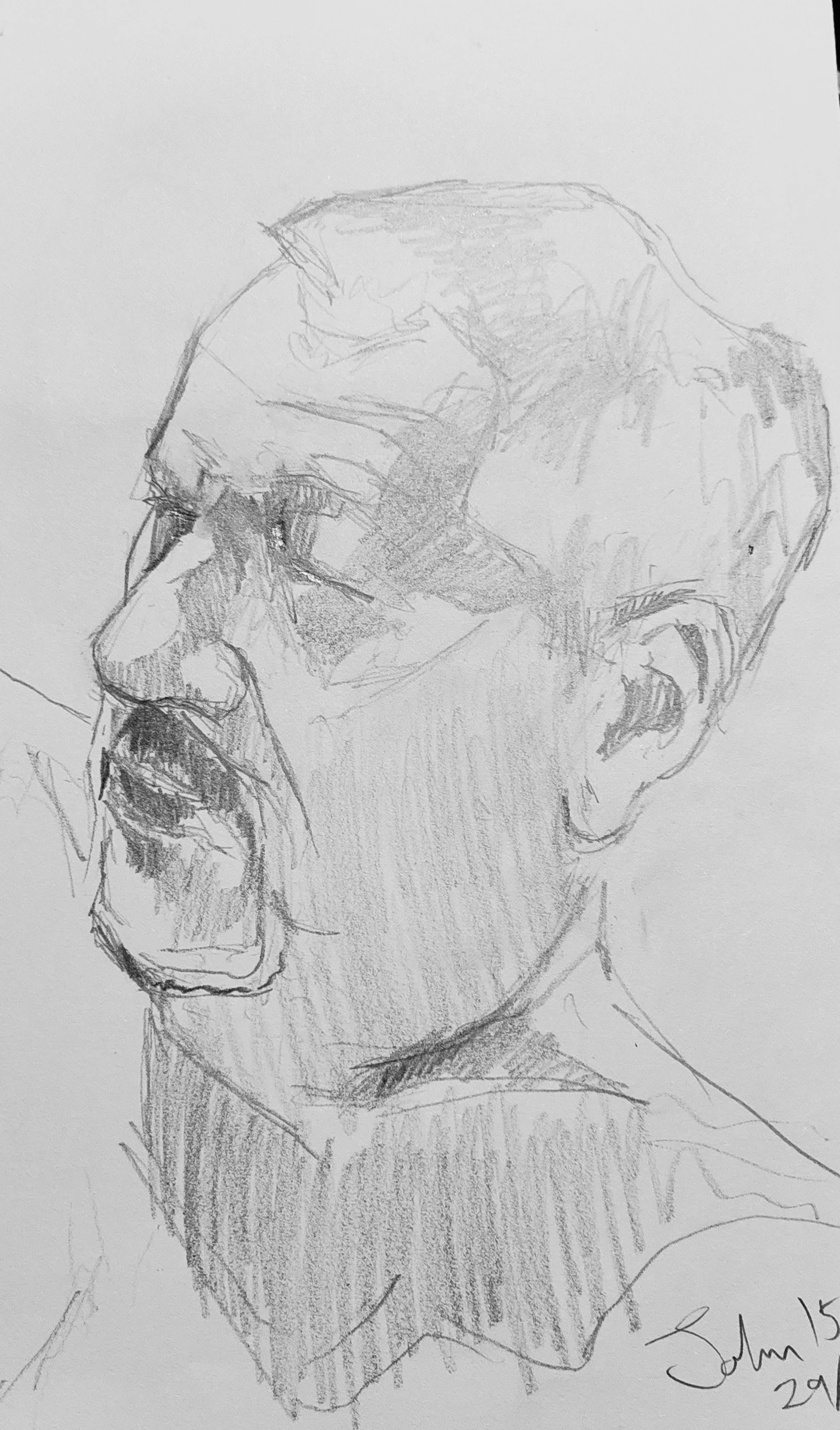 John From Canterbury Life Drawing (15 Minute Sketch) 29/9/2026