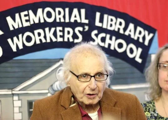 Walter Wolfgang receiving his award at the Marx Memorial Library