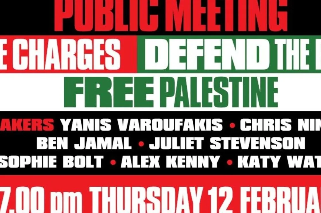 ‘Drop the Charges / Defend the Right to Protest / Free Palestine’ – Public meeting