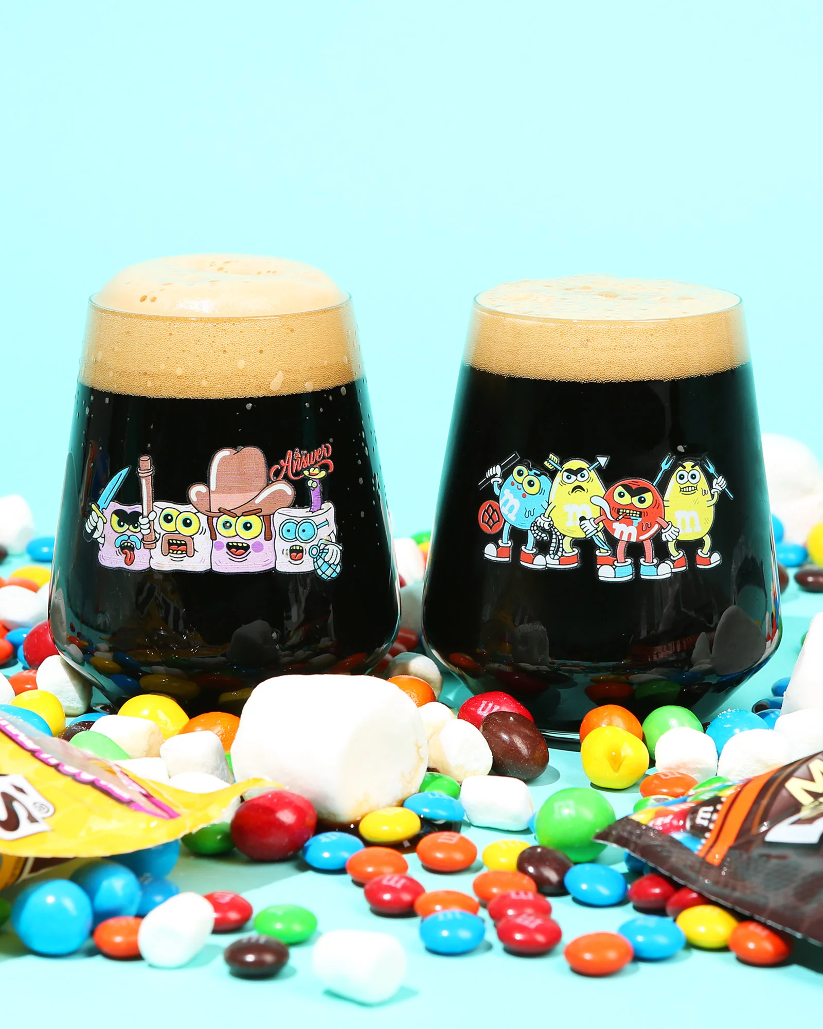 MARSHMALLOWS VS M&MS