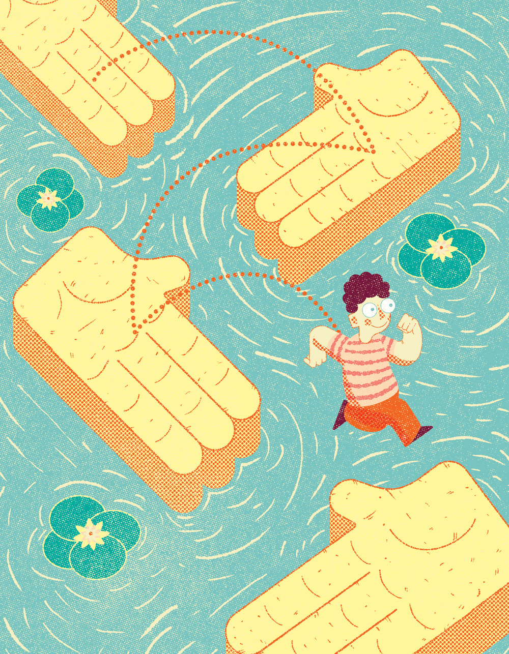  Cover illustration for Bulletin magazine, the monthly publication of the Royal College of Speech &amp; Language Therapists. 