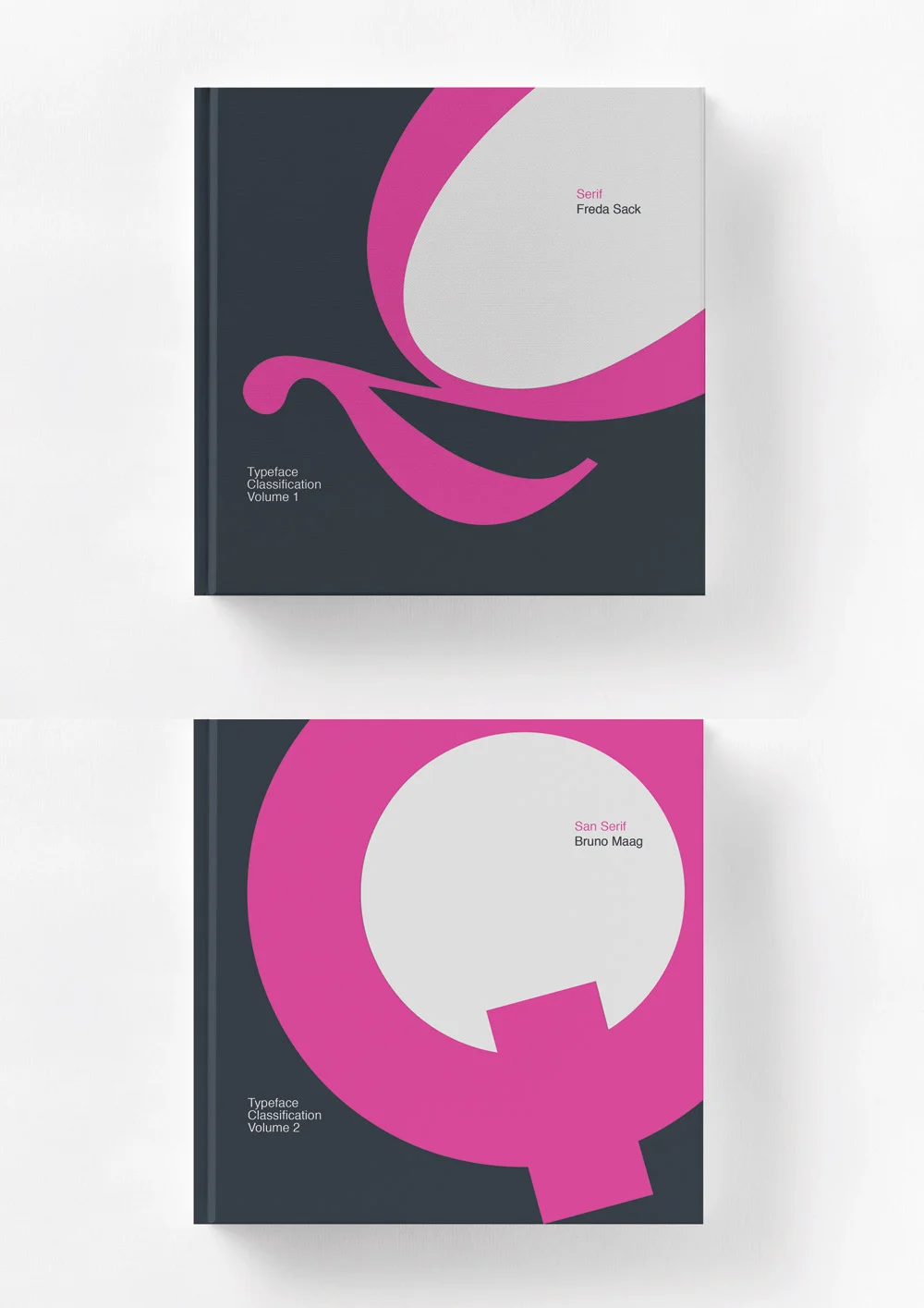Typographical book covers.