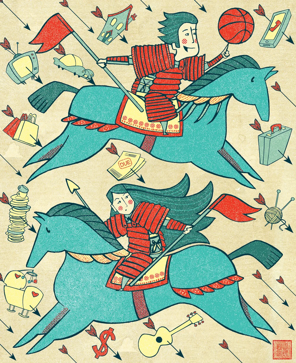 Editorial illustration for Focus on the Family magazine, USA.