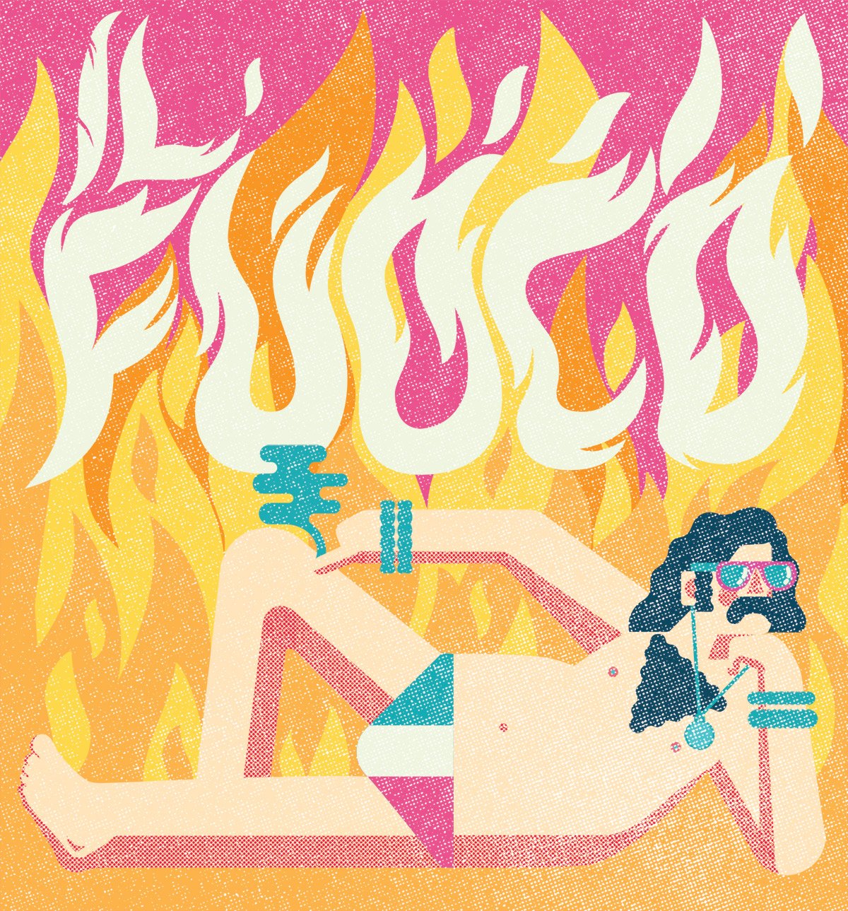Il Fuoco, beer can illustration