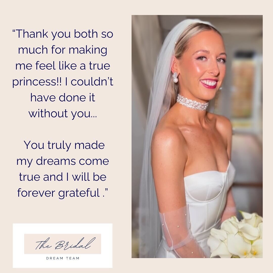 A huge thanks to our gorgeous bride Louise for these very kind words. 💕

Receiving feedback like this honestly means the world to us, as it&rsquo;s the main reason why we love what we do - to make someone look and feel their very best on their speci