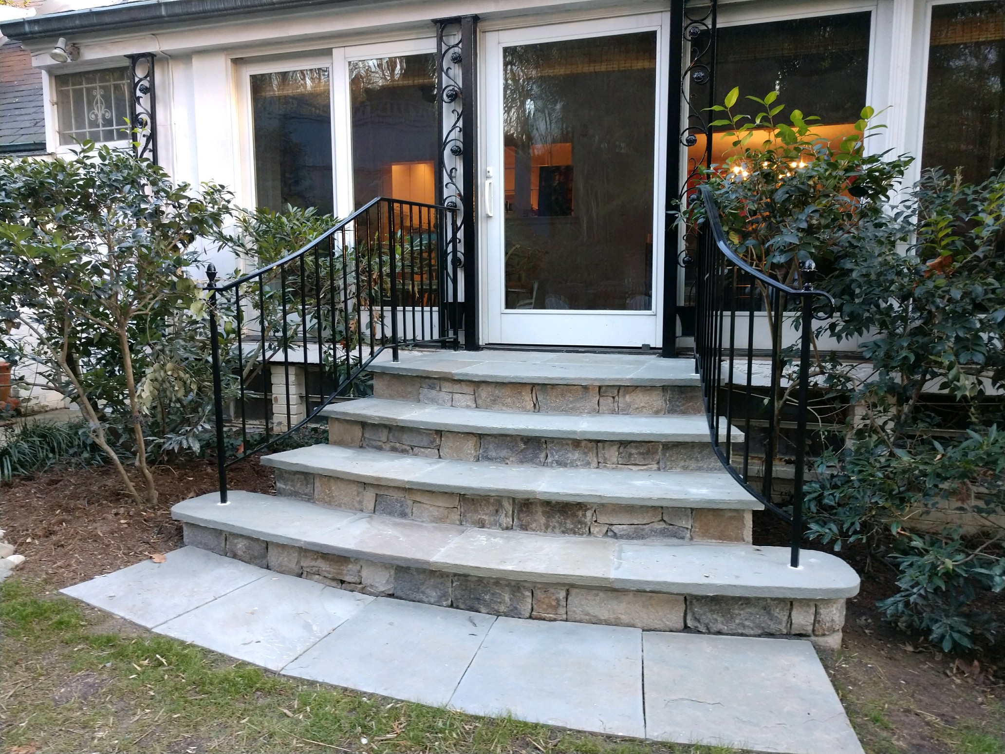 Steps leading to back yard.
