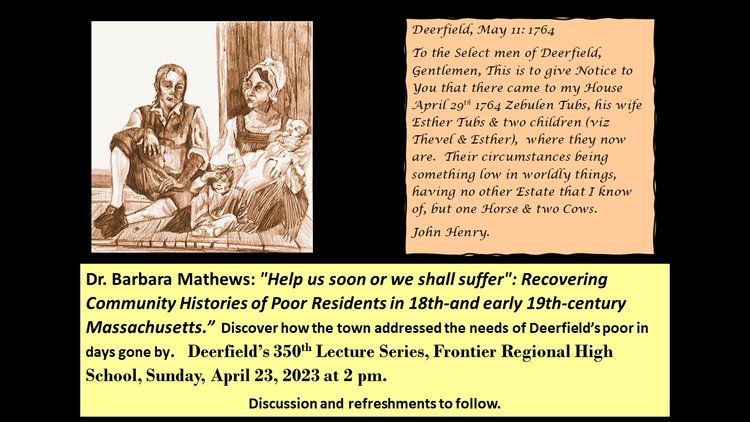 Help Us Soon or We Shall Suffer: Recovering Community Histories of Poor Residents in 18th- and early-19th-century Massachusetts