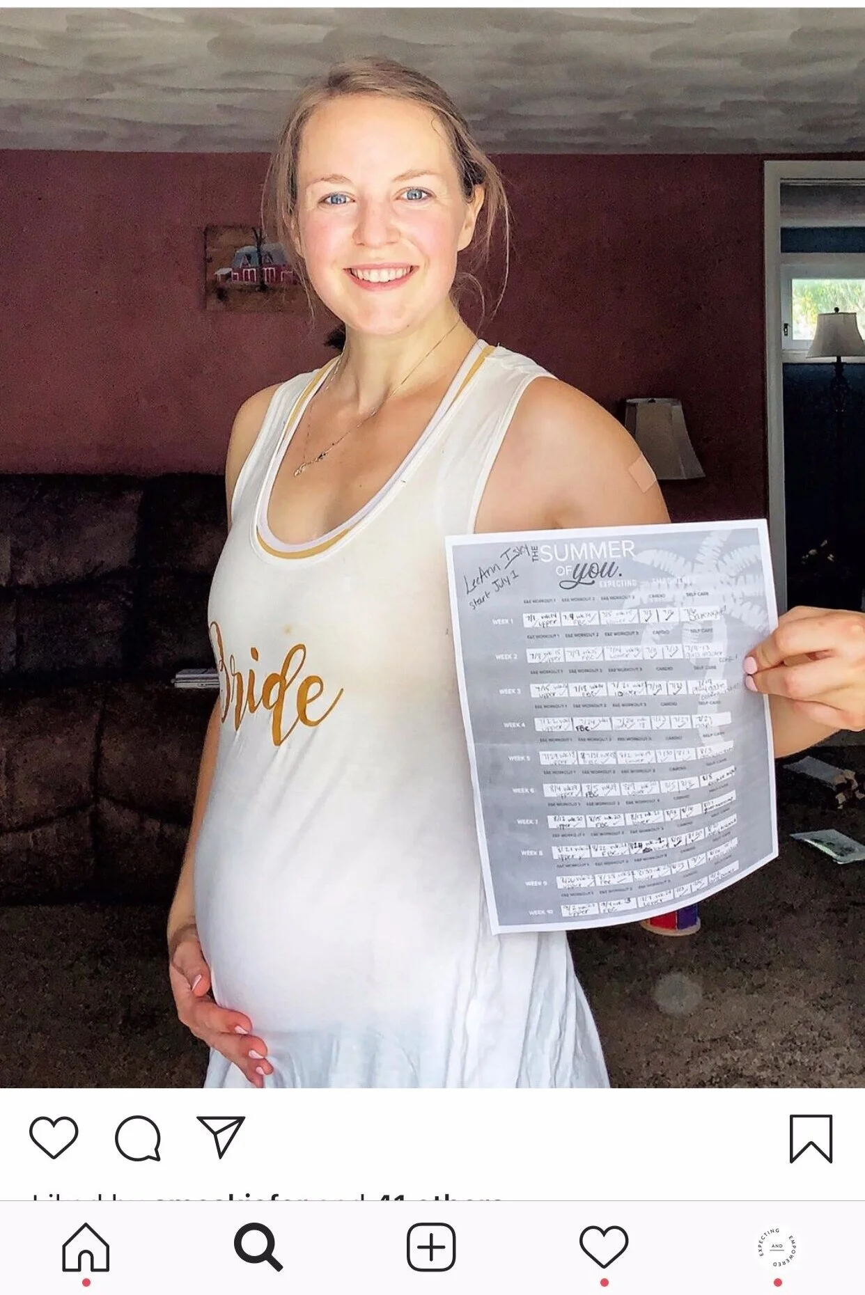 LeAnn and her finished Summer of YOU challenge sheet! Way to go LeAnn!