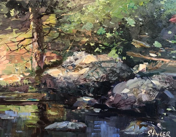 River Rocks 8x10 Acrylic