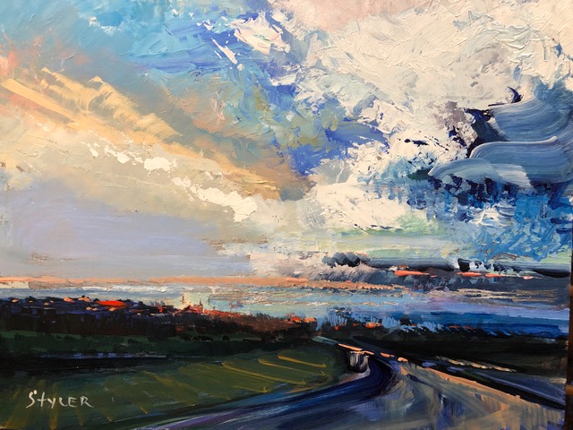 Swirling Clouds 12x16