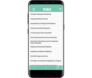 Clinical Guidelines (eGuides) App — MEG