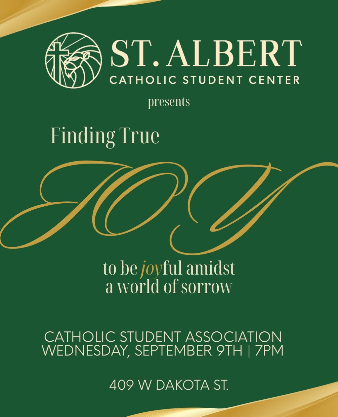 Hope to see YOU this Wednesday for our meeting about finding true joy!!