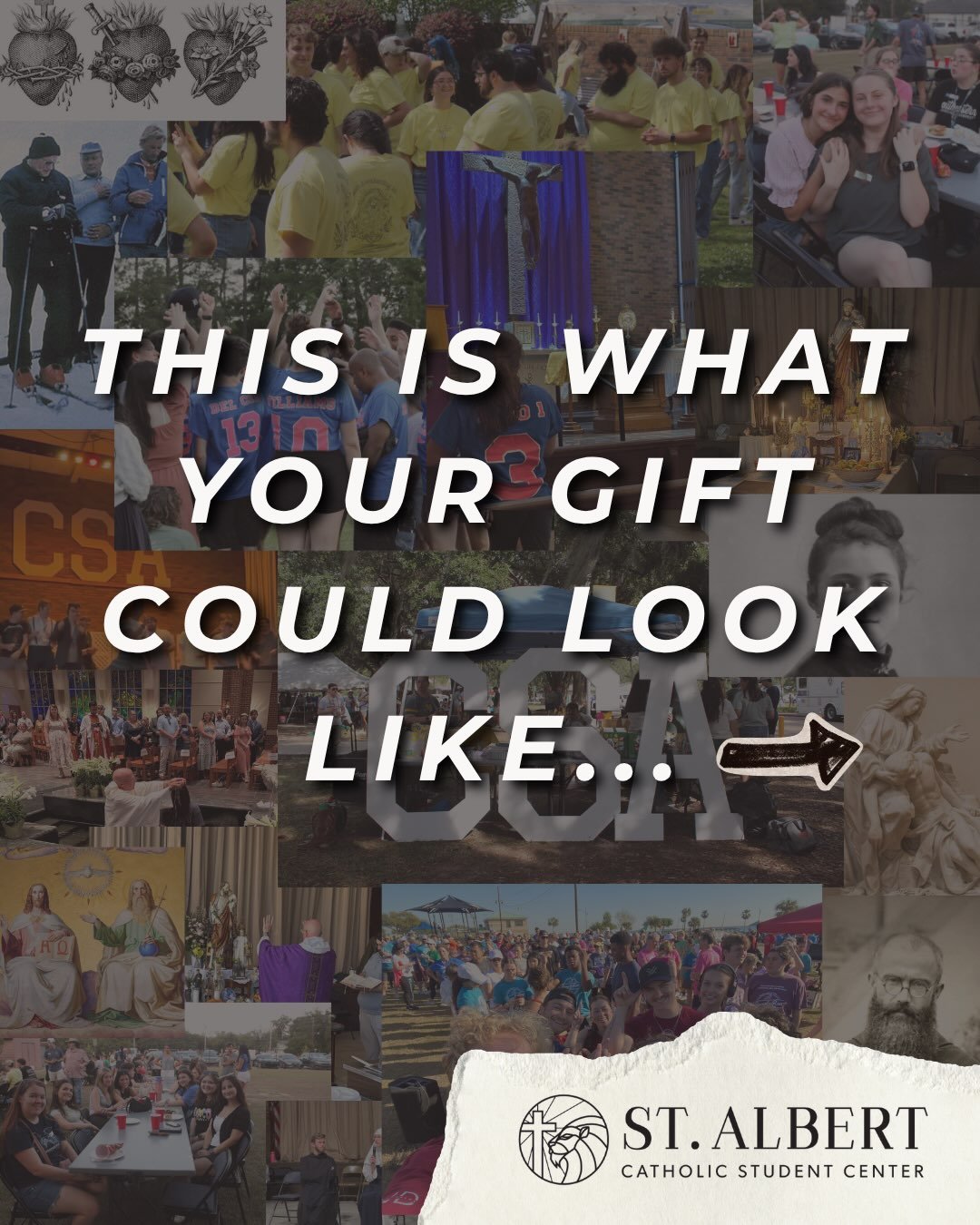Your generosity can help hundreds of students experience this ministry! 

&ldquo;A home that evangelizes, a church that welcomes, and a playground where friends meet.&rdquo; -St. John Bosco 

This is the exact home we are cultivating here at St. Albe