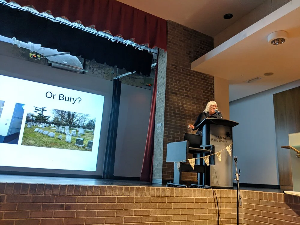 Here’s a shot of Susan presenting at our Pitch Competition this February!