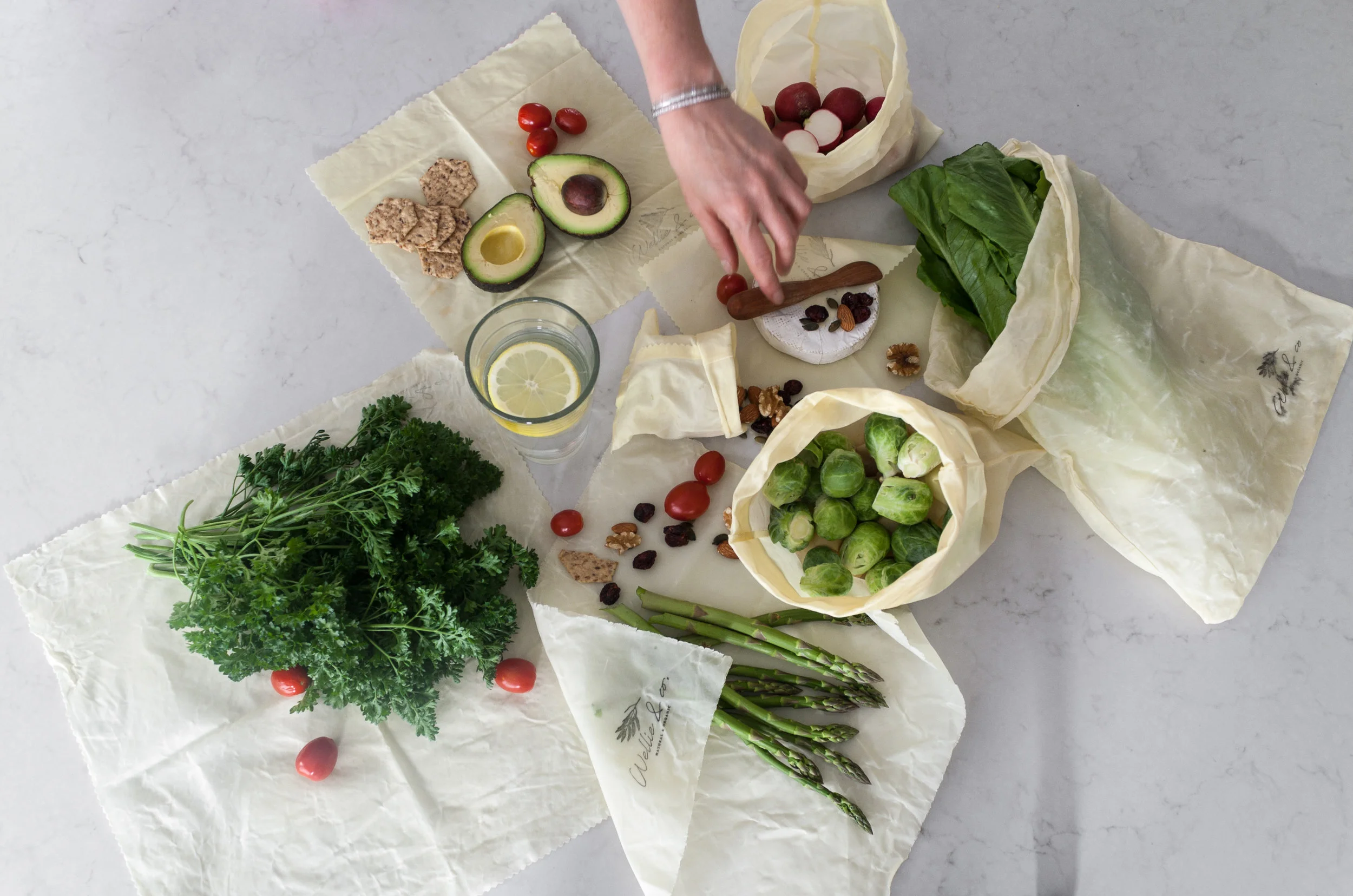 Beeswax wraps from Wellie & Co .