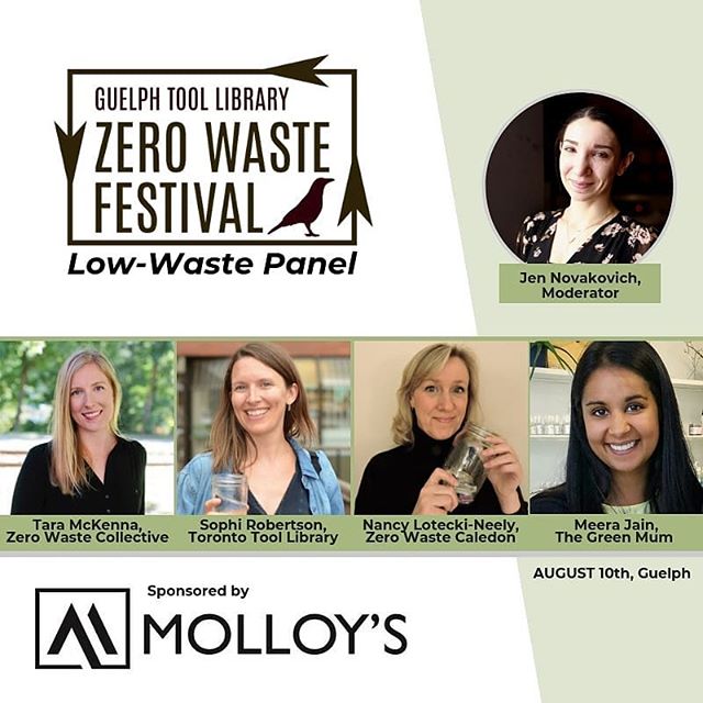 Our very own Jen Novakovich will be moderating this panel at the first #zerowastefestival by @gtoollibrary - happening THIS SATURDAY!! Featuring some of our favorite Canadian eco-influencers in a conversation about #lowwaste lifestyles and waste redu