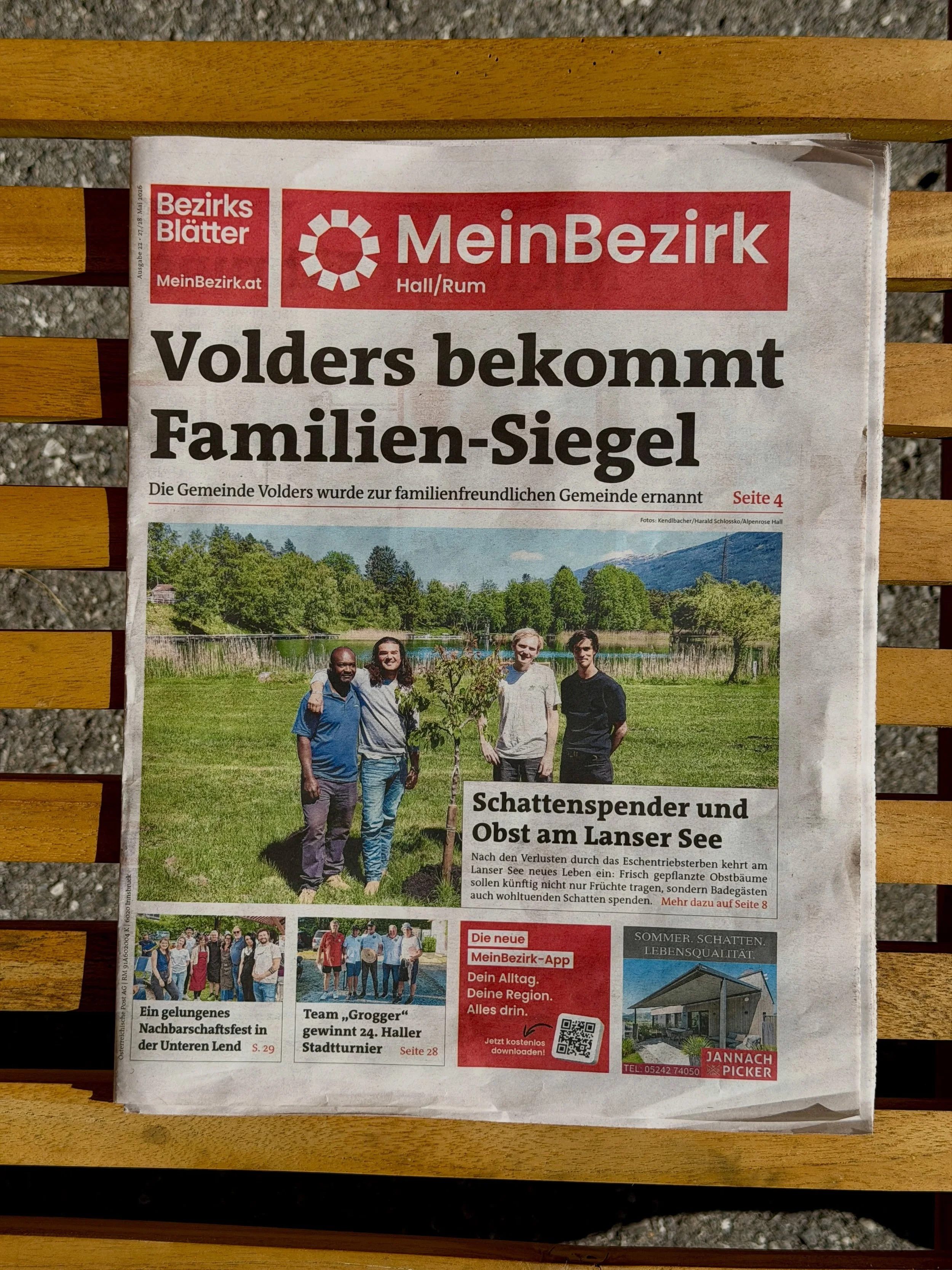 100 neue Obstb&auml;ume als Schattenspender am See!

Vielen Dank @meinbezirk.tirol
