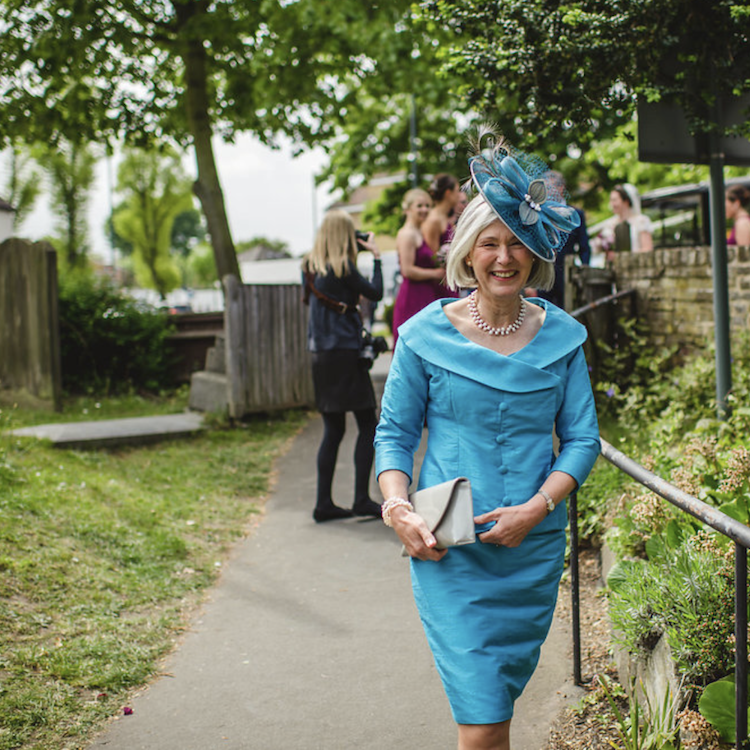 Mrs Hill wears bespoke 'Esmirelda' headpiece by Sarah Crozier Purchased from 'Melita of Chobham' www.melitaboutique.co.uk Photograph © Sophie Duckworth Photography