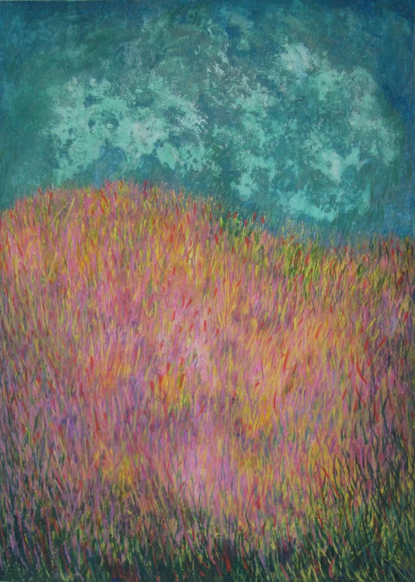 Maria Hughes. Celebration, Monotype. 28 x 20 in. SOLD.