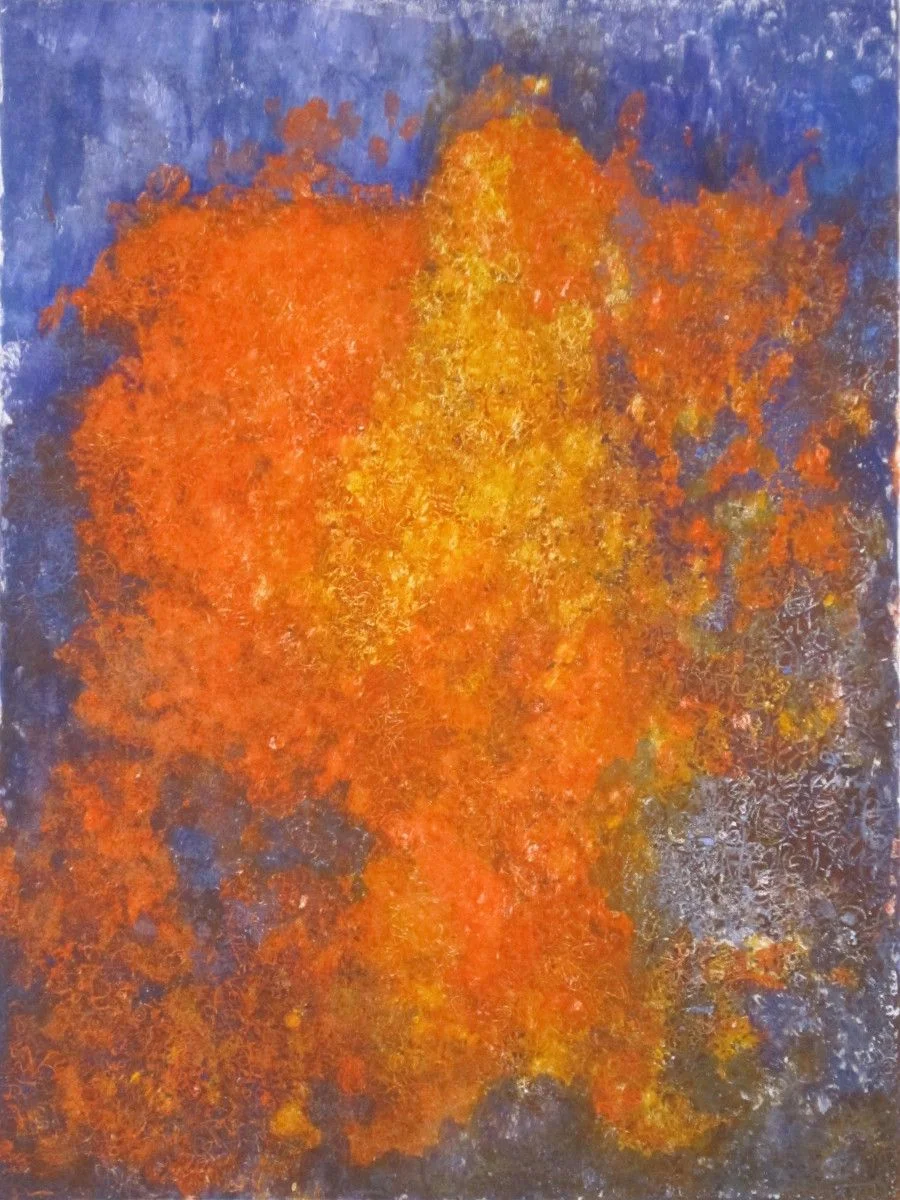 Maria Hughes. Forever Orange, Monotype, 24 x 18 in. SOLD.