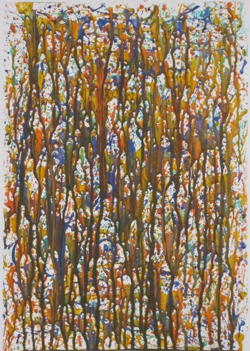 Maria Hughes. Colorful Circles , Acrylic, 24 x 18 in.