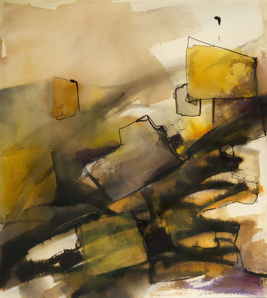 Valentina Atkinson. Complices, Watercolor and Ink. 24 x 24 in.