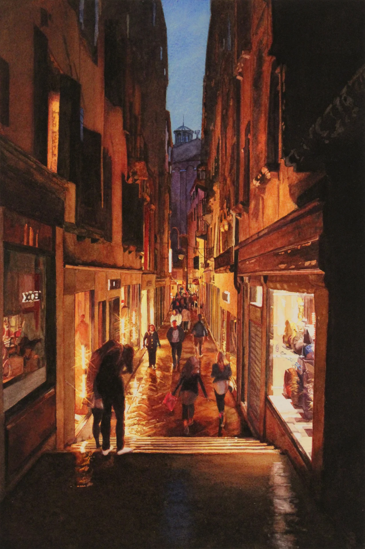 Keiko Yasokoa, Beyond the Canals , Watercolor, 18-1/2 x 12 in.