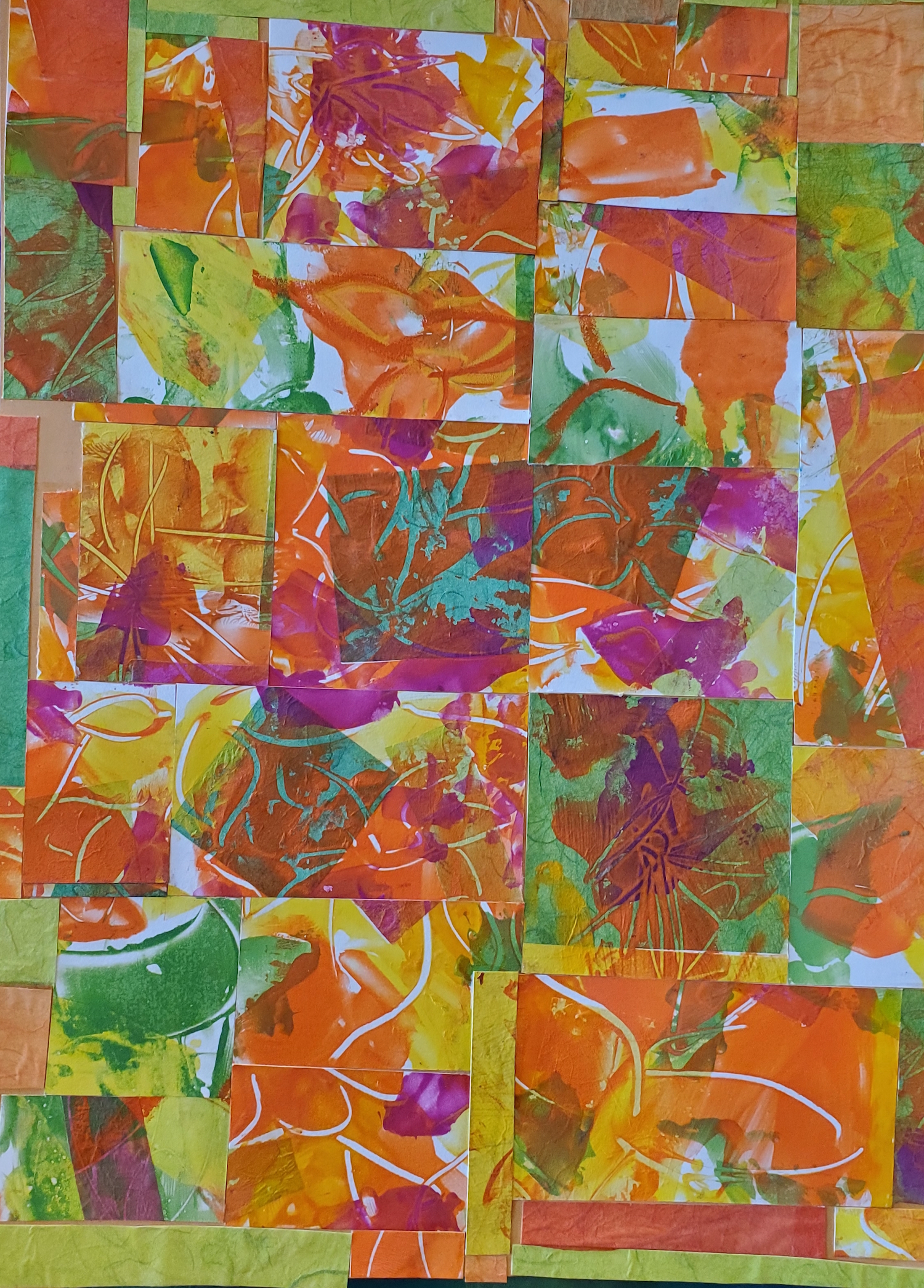  Anne Joëlle Galley, Recycled Collaged Monotypes, 20 x 14.5 in. 