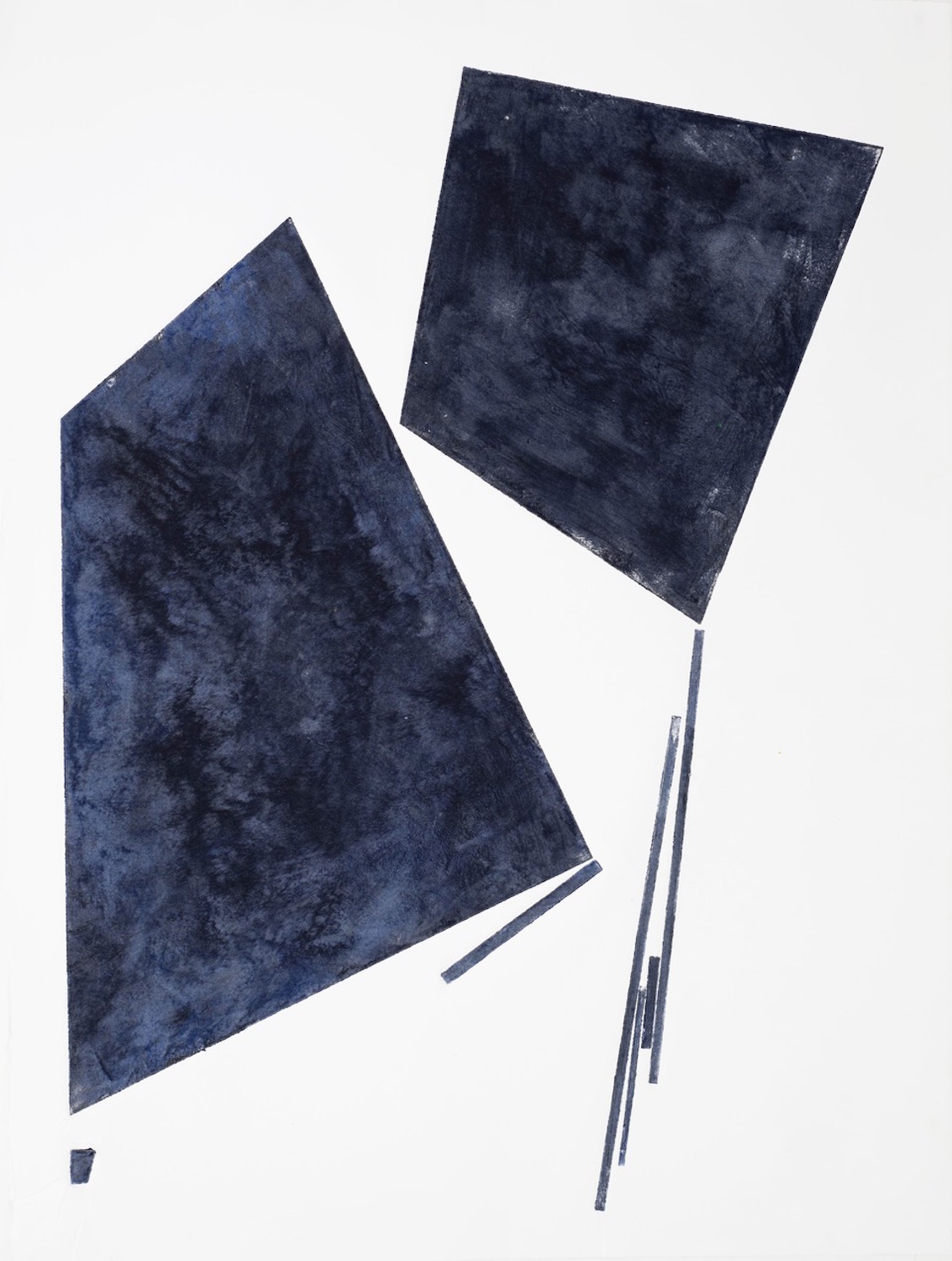  Luisa Duarte, Conversation 1, 2014. Monotype on paper, 30 x 22 x 0 in. 