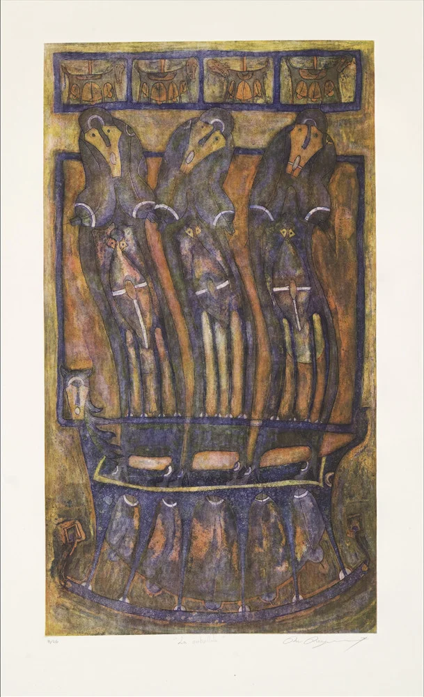 Rolando Rojas, La Caballita , Etching (Ed. 25/26), 47.2 x 31.4 in.
