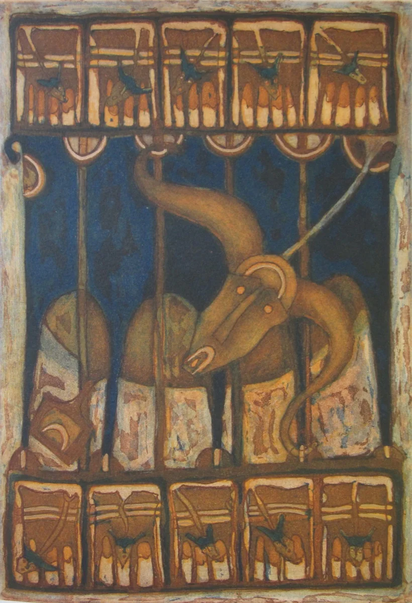 Rolando Rojas, Toro Enjaulado , Print. Request info.