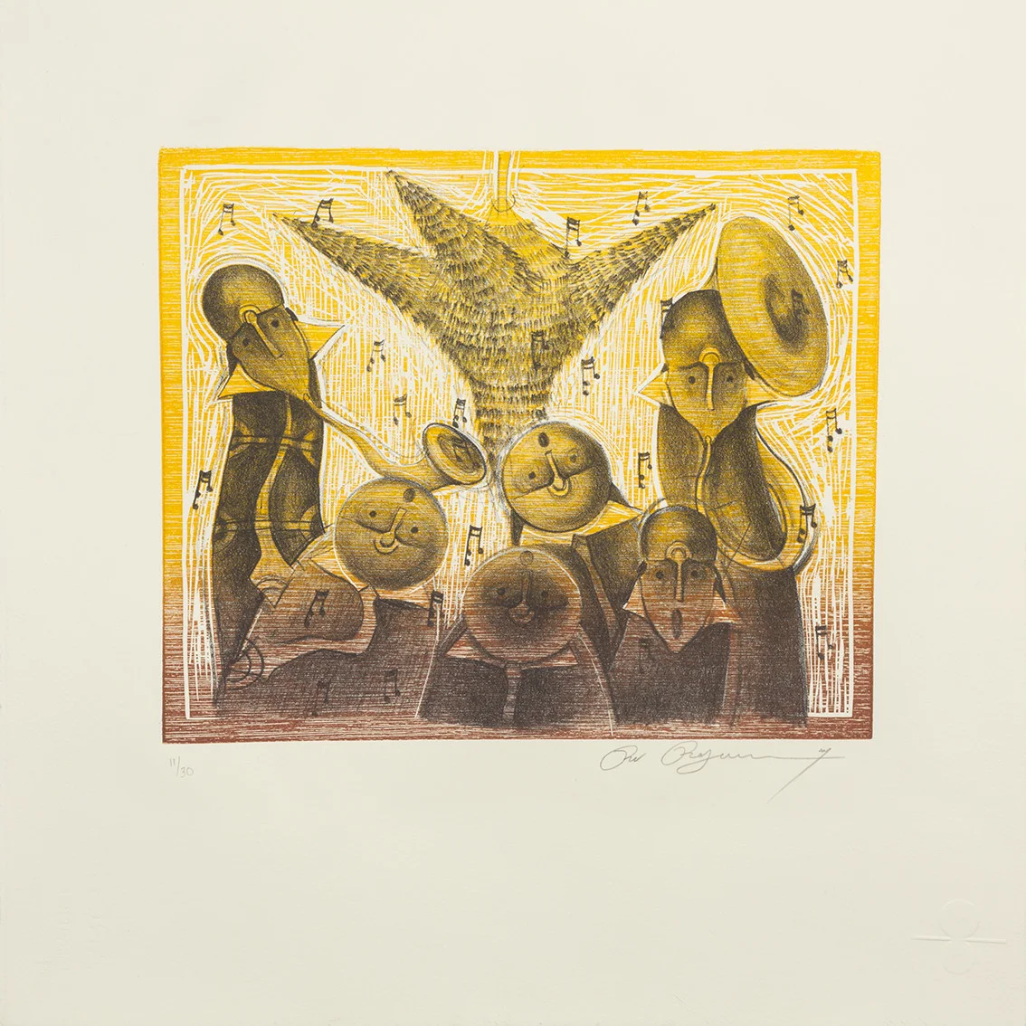 Rolando Rojas, Posaderos, Lithograph (ed. 11/30), 15.7 x 17.7 in.