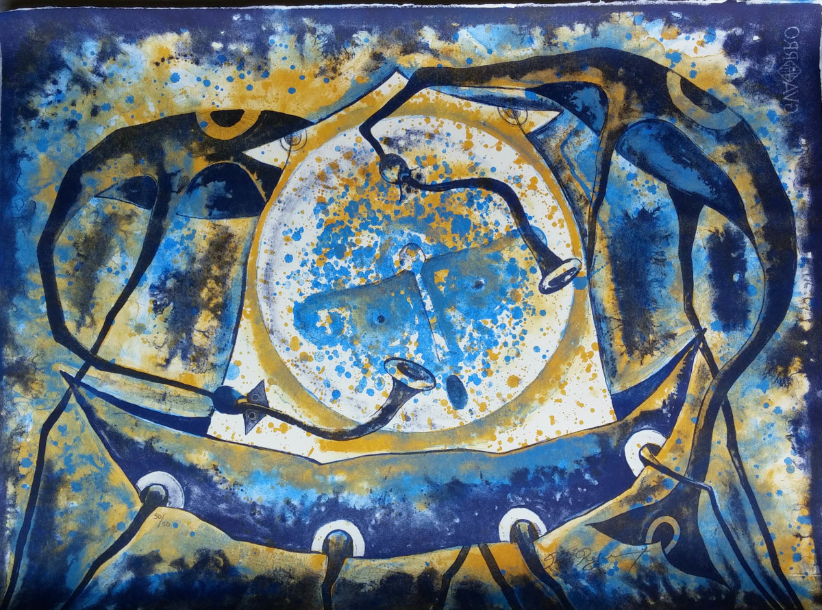 Rolando Rojas, Enlunados , Silkscreen, 22 x 29 in.