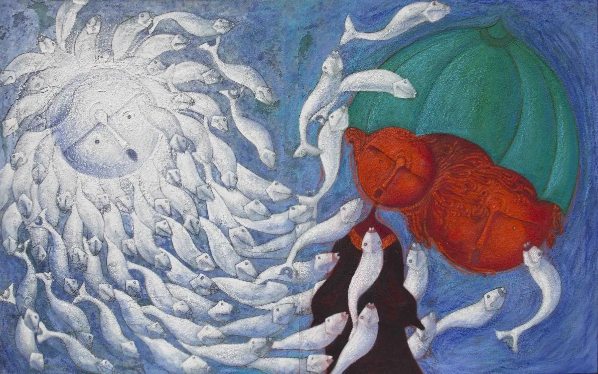 Rolando Rojas, Untitled, Marble Dust and Oil on Canvas, 39.3 x 63 IN.