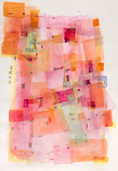  Valentina Atkinson,  Chromatica , Watercolor and Ink, 35 x 25 in. 