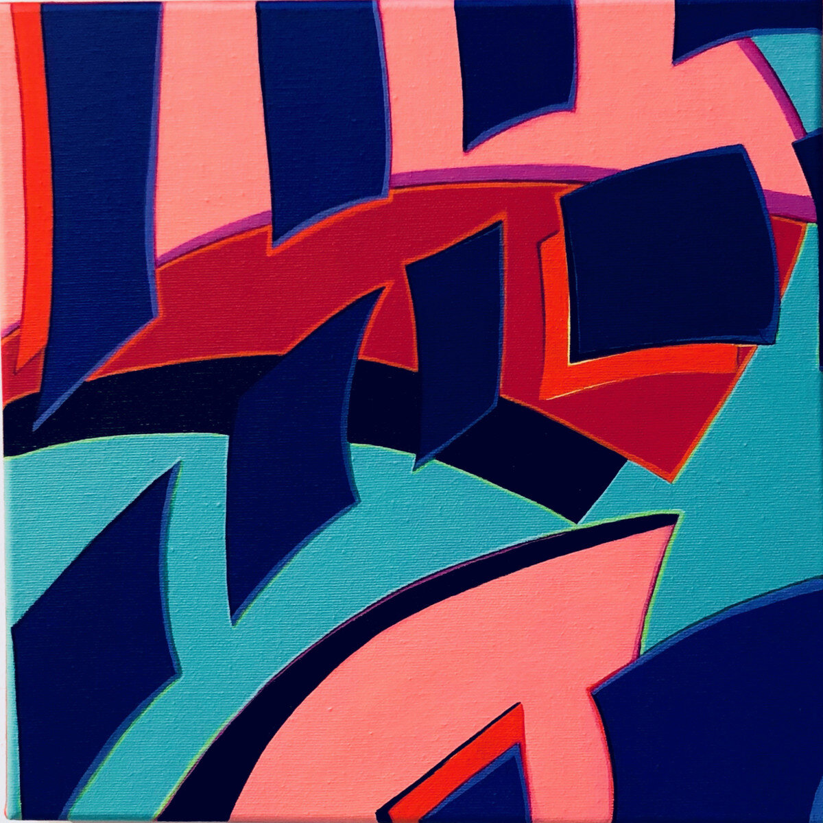 Kelyne Reis,  Fragmentation 5.5 , Acrylic on canvas. 12 