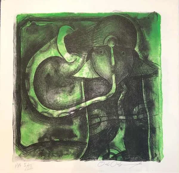 Músico con Sax Verde