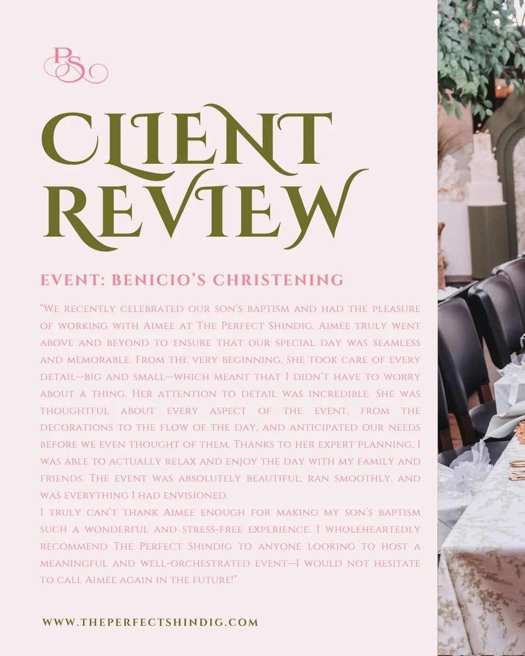 Your words remind us why we do what we do 🤍

To create, to connect, and to celebrate the beauty of life&rsquo;s most special moments. Thank you for trusting us to tell your story with intention and heart ✨

💌 info@theperfectshindig.com

#ThePerfect