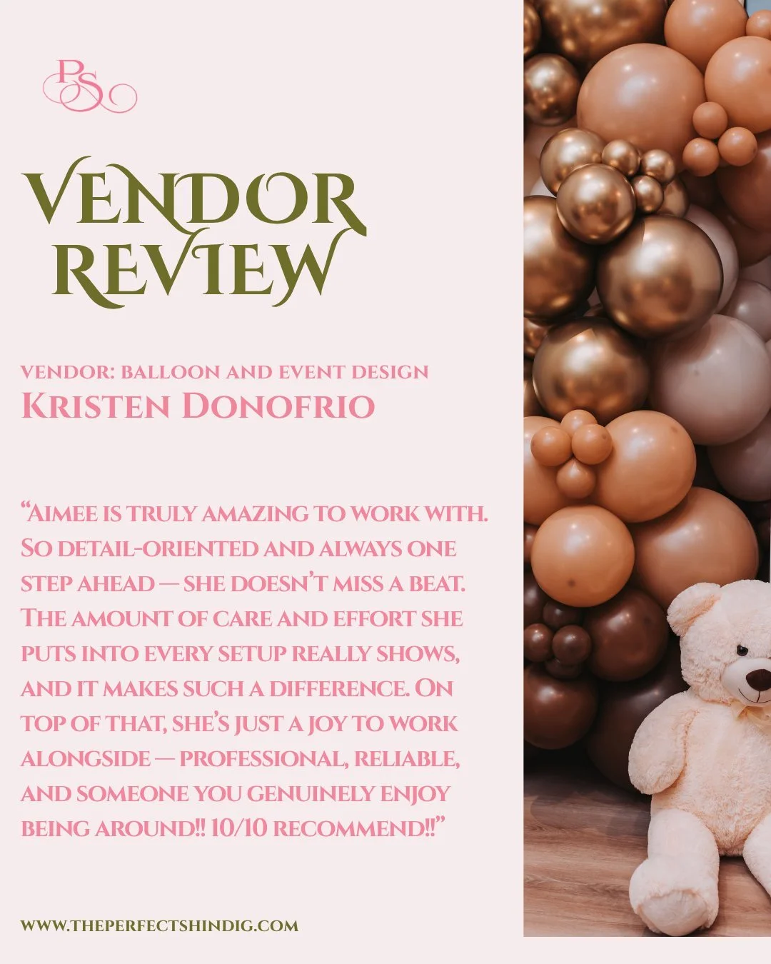 When a vendor experience turns into something unforgettable ✨

Hearing feedback like this never gets old. At The Perfect Shindig, it&rsquo;s about more than just executing a vision - it&rsquo;s about stepping in, problem-solving, and delivering somet