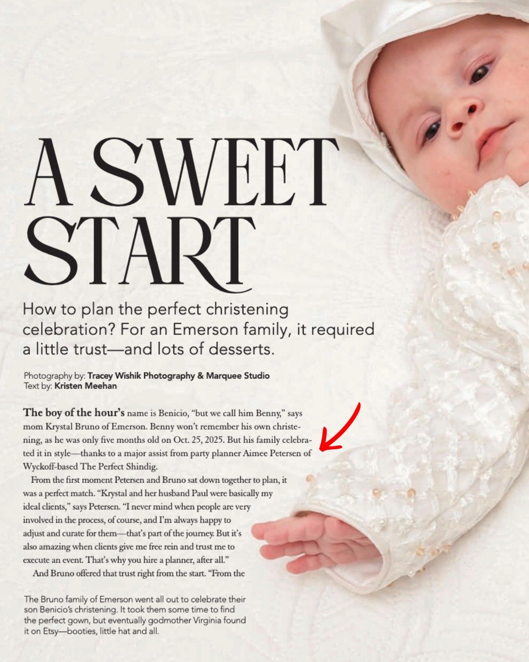 Honored to be featured in the May 2026 issue of Bergen Magazine for Benicio&rsquo;s beautiful baptism celebration. 🤍

From the very first planning meeting, this day was designed with intention, warmth, and family at the center of every detail. Seein