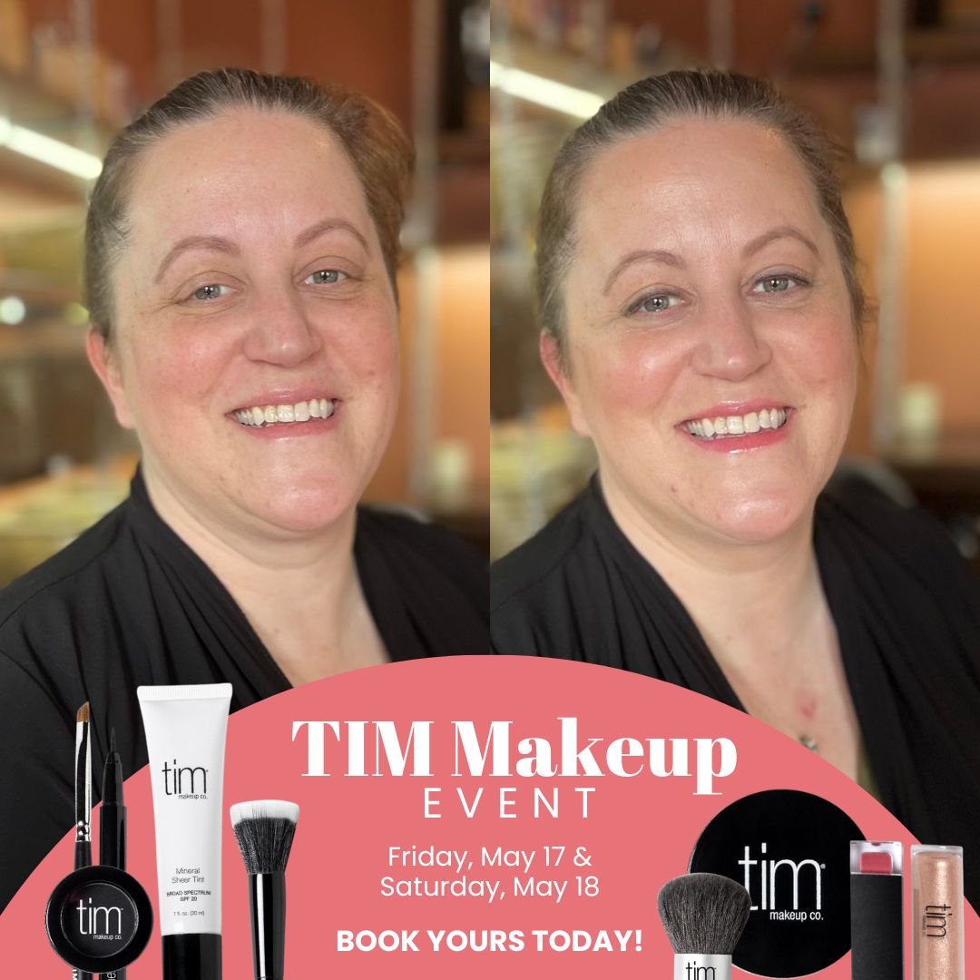 Book your TIM Makeover today!
It&rsquo;s easy with TIM!

30-Minute Makeover Appointments with TIM on Friday, May 17 from 10 to 5 and Saturday, May 18 from 10 to 4.

MAKE YOUR APPOINTMENT TODAY!
Only $25 - Redeemable in Makeup Products.

FREE GIFT for