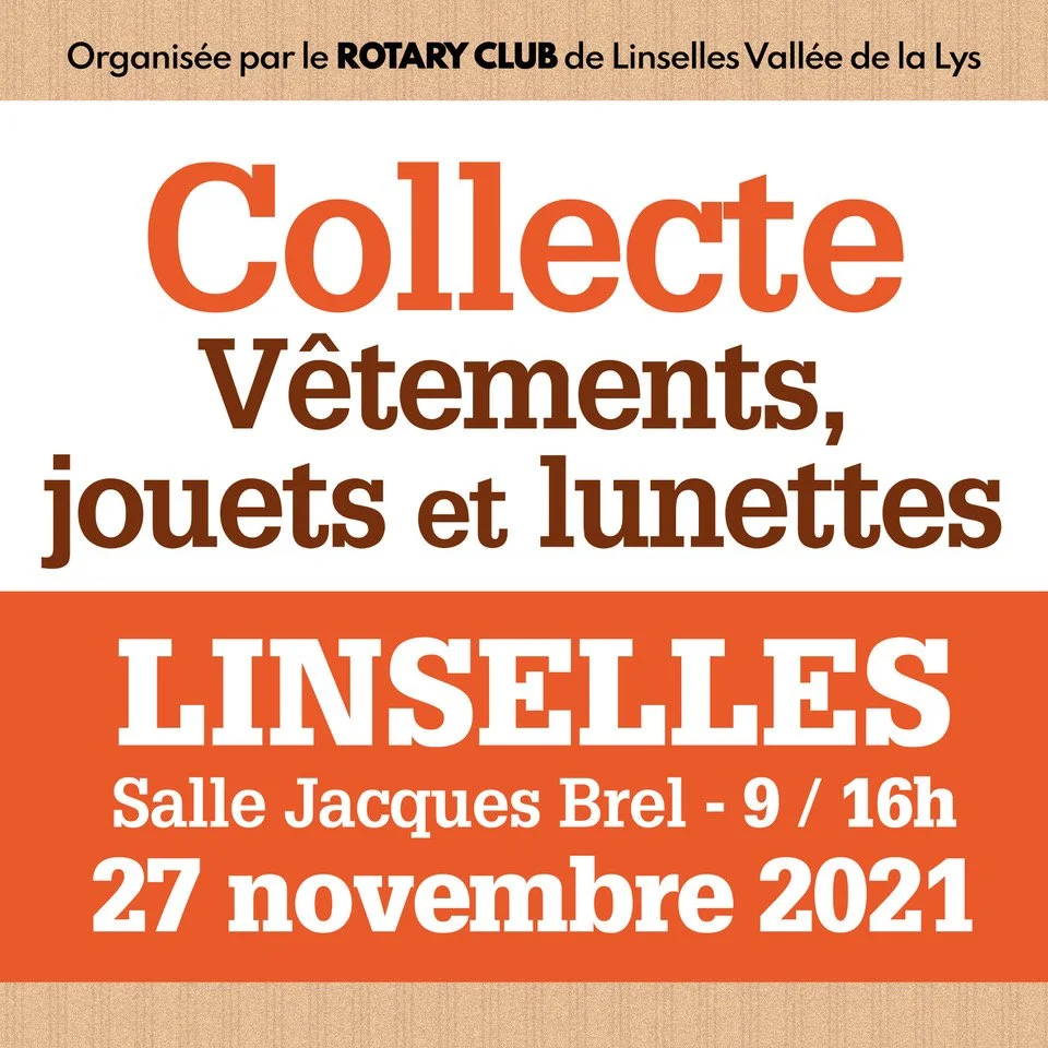 COLLECTE DE VETEMENTS, JOUETS, LUNETTES