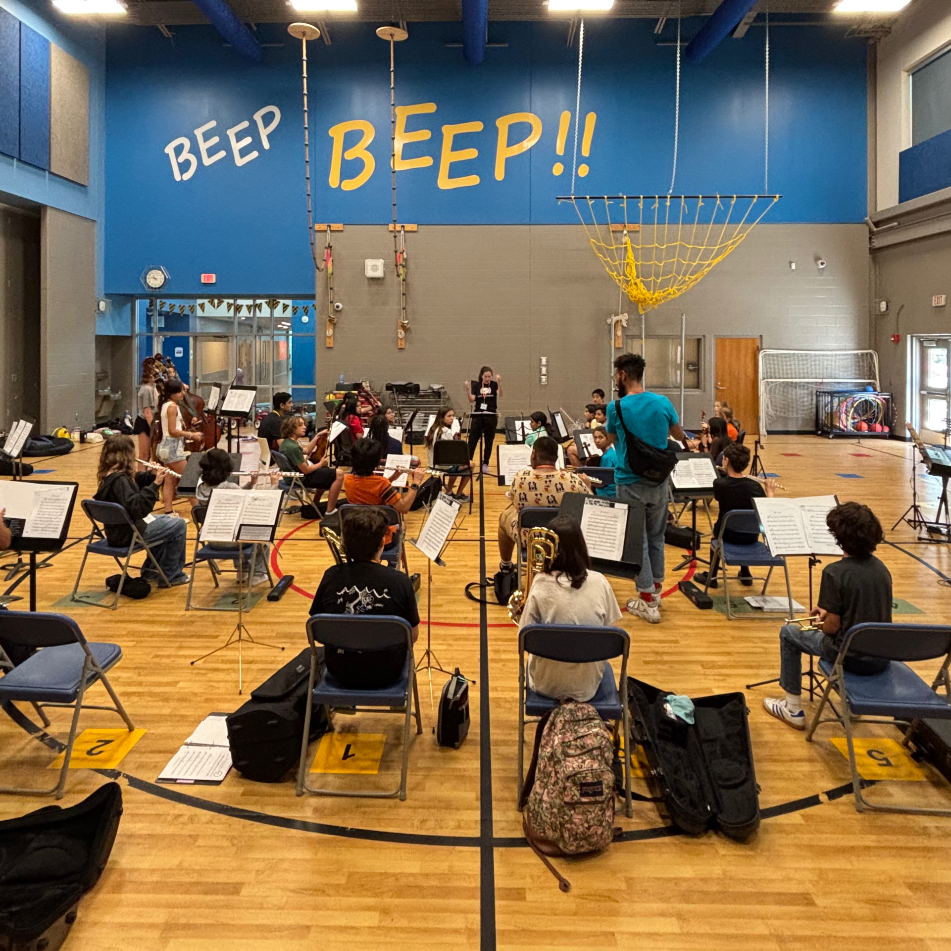 Summer Music Camp Play & Progress rehearsal led by Orchestra Director Erika Perera Romero