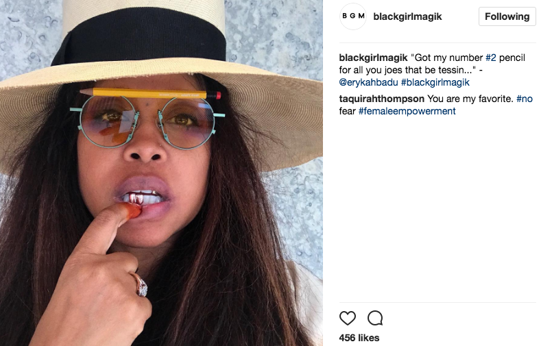 Erykah Badu being as cool as ever