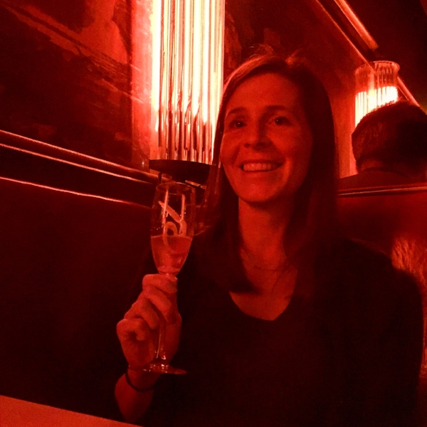 with a champagne cocktail at The California Clipper , one of her favorite spots in Chicago