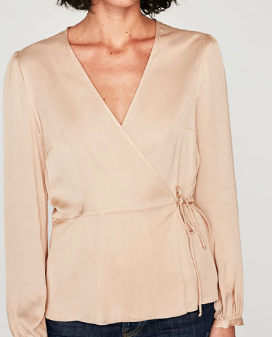 Zara's Long Sleeved Cross Front Blouse
