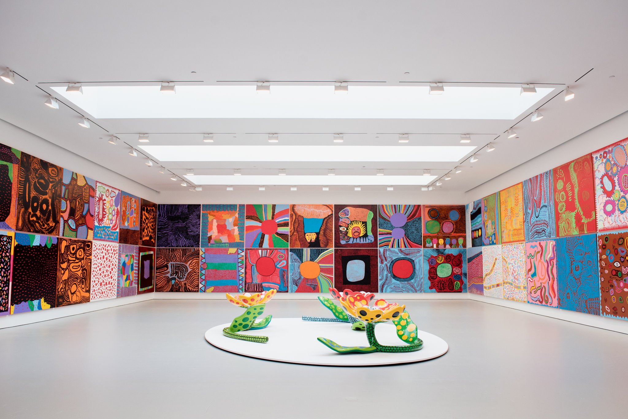 66 canvases by Kusama at Zwirner Gallery on 19th street