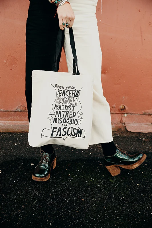 And "FOR" wild n' crazy shoes cause they're fun and Fascists hate fun.